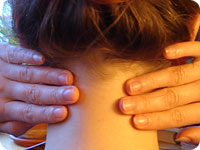 Die Abhyanga Öl Massage am Kopf / Nacken